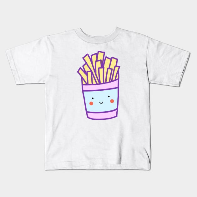 Kawaii French Fries (Pastel) Kids T-Shirt by designminds1